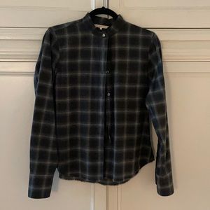 Helmut Lang Shrunken Gray Flannel Shirt